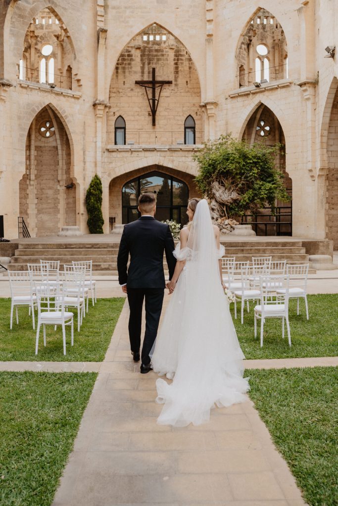 Justyna and Bartosz on their wedding day