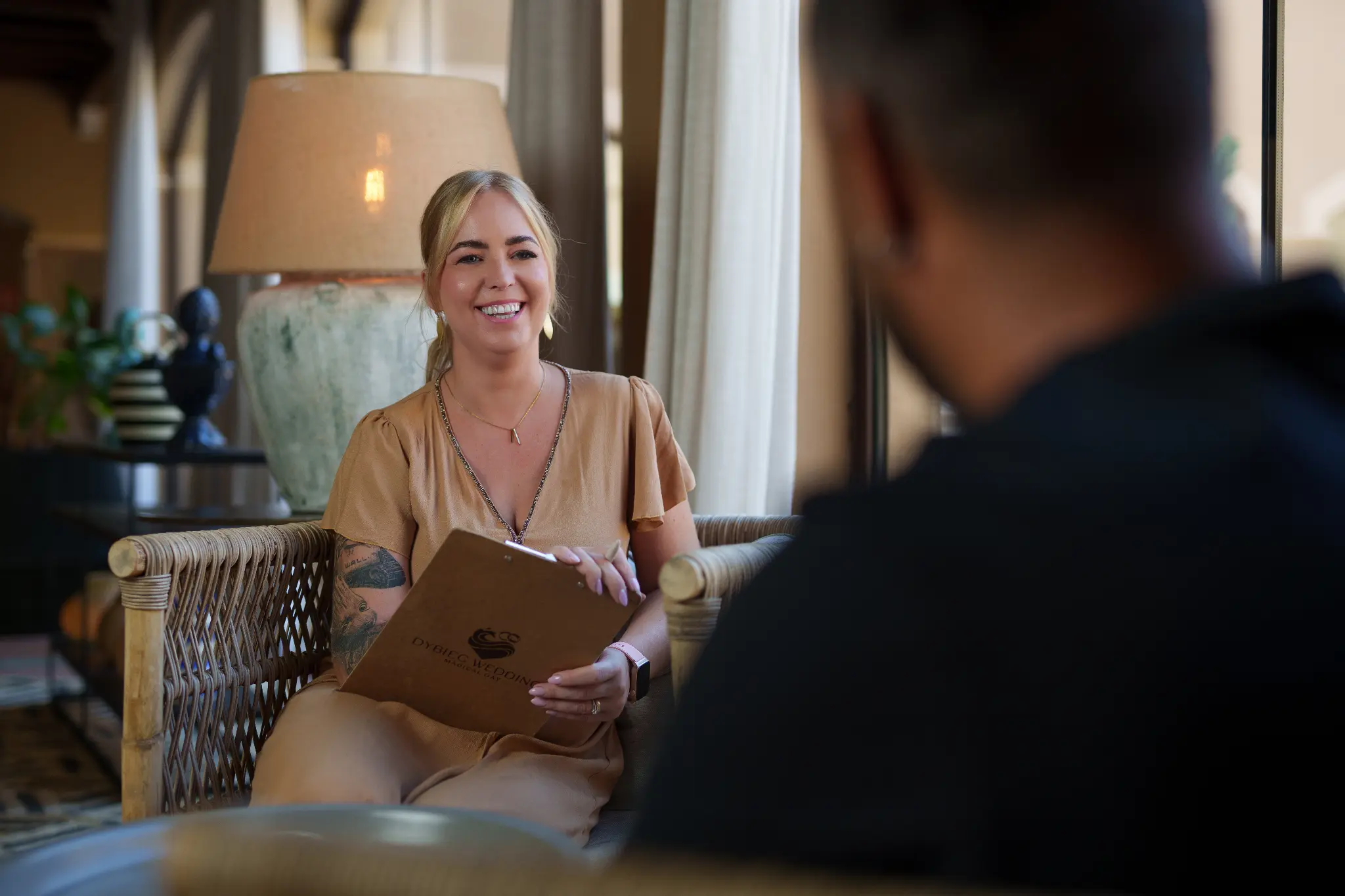 Magdalena Dybiec guiding clients during a wedding planning experience