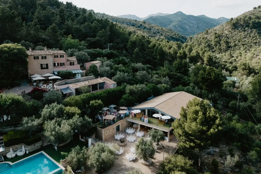 Mallorca wedding venue showing guest capacity and event space planning